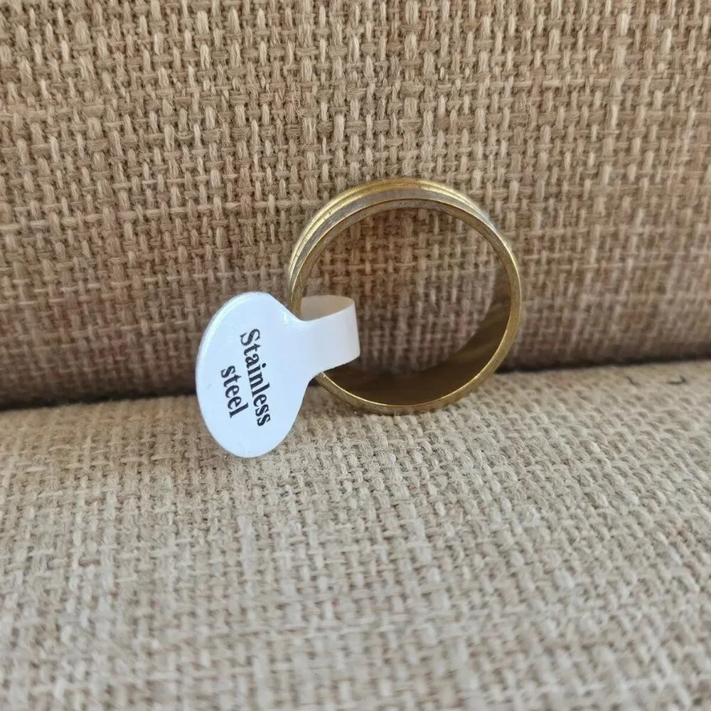 Fashion Ring Unisex Ring Band Silver Tone Fashion Jewlry Size 9 NWT - Picture 4 of 13
